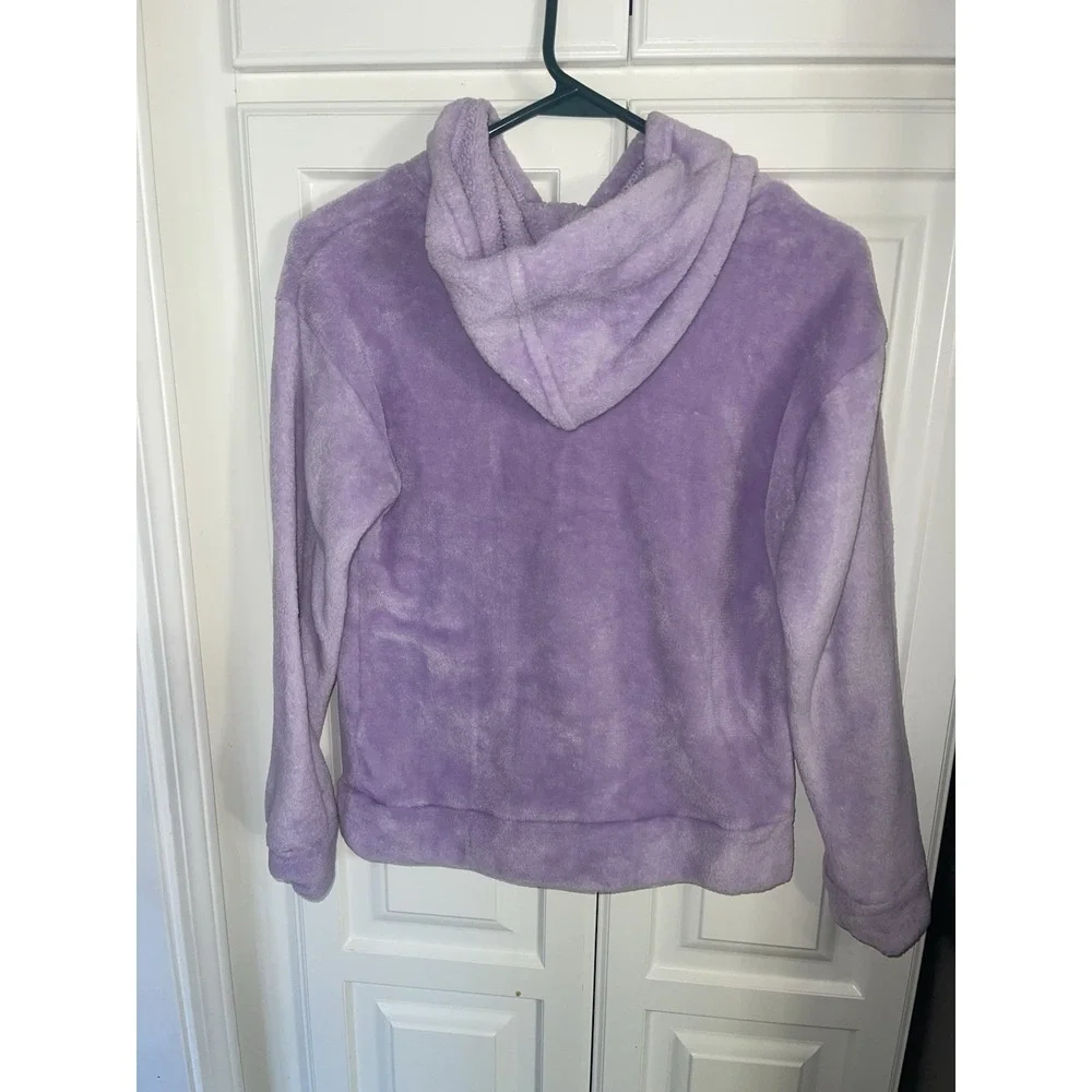 Lucky Brand Purple Soft Teddy Fleece Hooded Sweatshirt Girls‎ Large 14/16